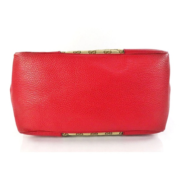 Gucci Red and Tan Signature Tote - Picture 4 of 15